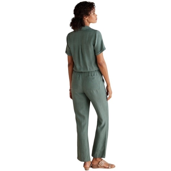 SOFT SURROUNDINGS Getaway Jumpsuit Mallard Green NEW - Picture 3 of 8